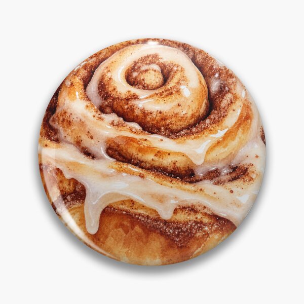 Item preview, Cozy cinnamon roll – Sweet autumn watercolor sticker designed and sold by Lichtisign.