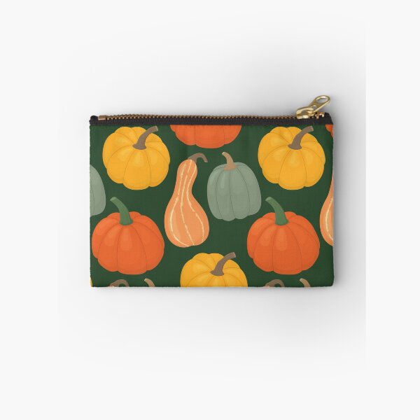 Item preview, Pumpkin and Gourd Harvest Pattern on Dark Green designed and sold by Cole's Design.