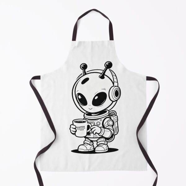 Item preview, Cute Alien Drinking Coffee Outer Space designed and sold by poell7072.