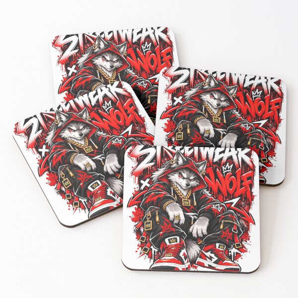 Item preview, Streetwear Wolf King Urban Graffiti Art designed and sold by BAAKSHOP.