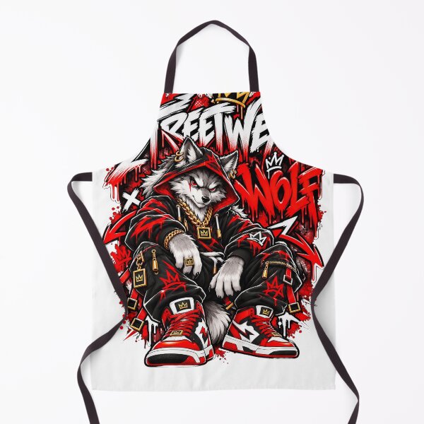Item preview, Streetwear Wolf King Urban Graffiti Art designed and sold by BAAKSHOP.