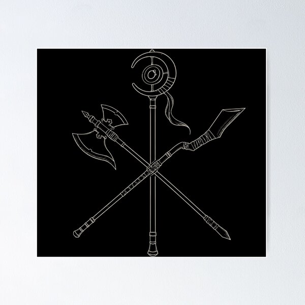 Item preview, Crossed Weapons Line Art designed and sold by IrideBelardo.