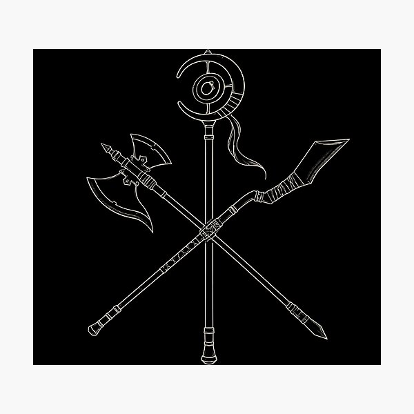 Item preview, Crossed Weapons Line Art designed and sold by IrideBelardo.