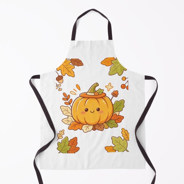Item preview, Cute Autumn Pumpkin Kawaii Fall Leaves designed and sold by poell7072.
