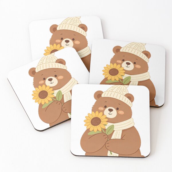 Item preview, Cute Bear Holding Sunflower designed and sold by poell7072.