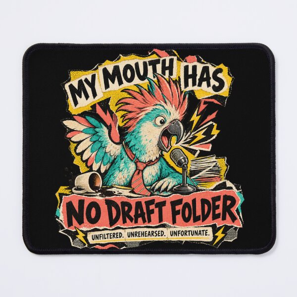 Item preview, My Mouth Has No Draft Folder — Sarcastic Office Cockatoo designed and sold by OddlyZippy.