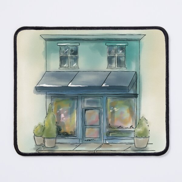 Item preview, Watercolour shop front designed and sold by Bariskeale Designs.
