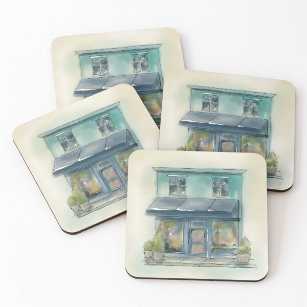 Item preview, Watercolour shop front  designed and sold by Bariskeale Designs.