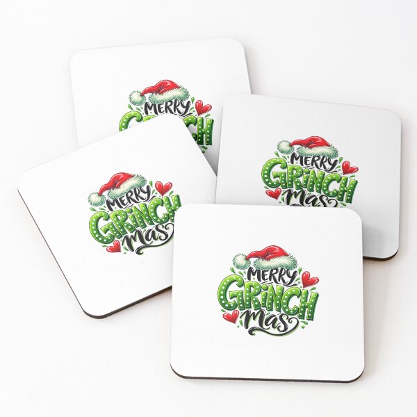 Item preview, Green Christmas Lettering with Santa Hat designed and sold by RuperDelois.