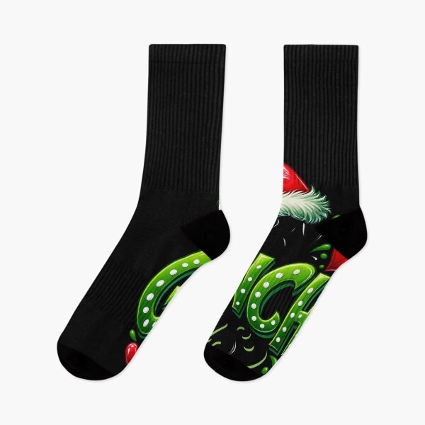 Item preview, Green Christmas Lettering with Santa Hat designed and sold by RuperDelois.