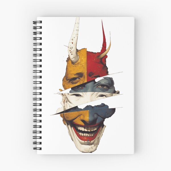Item preview, Surreal Horned Clown Mask Dark Art designed and sold by ModernPrints Lab.