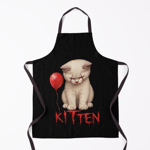 Item preview, Creepy White Kitten With a Red Balloon designed and sold by PonyRoniku.