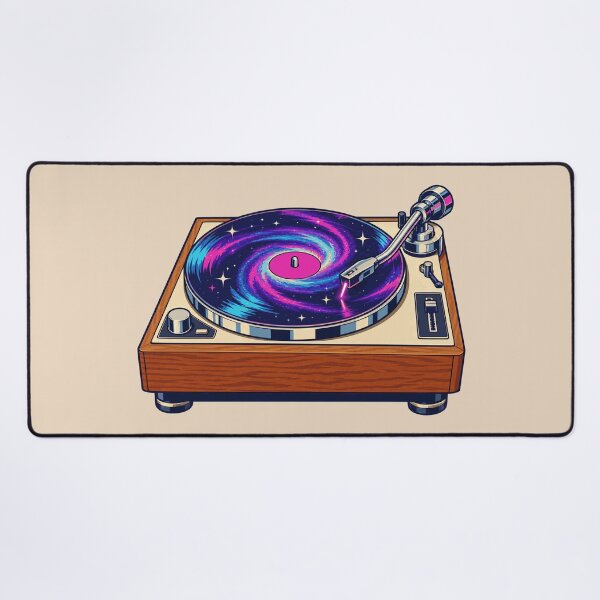 Item preview, Retro Galaxy Vinyl Record Player Cosmic Turntable designed and sold by KungPowUnicorn.