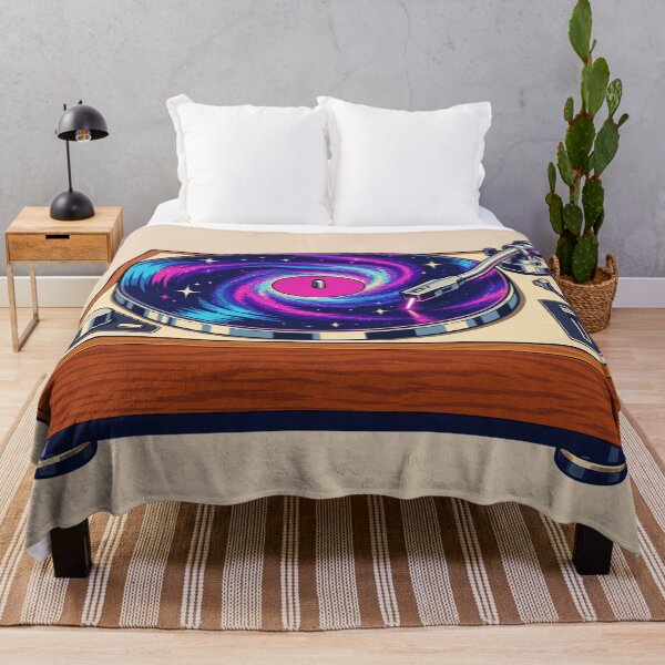 Item preview, Retro Galaxy Vinyl Record Player Cosmic Turntable designed and sold by KungPowUnicorn.