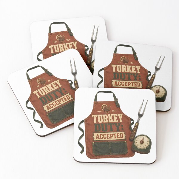 Item preview, Turkey Duty Accepted – Chef Apron Thanksgiving designed and sold by BernoNickel.