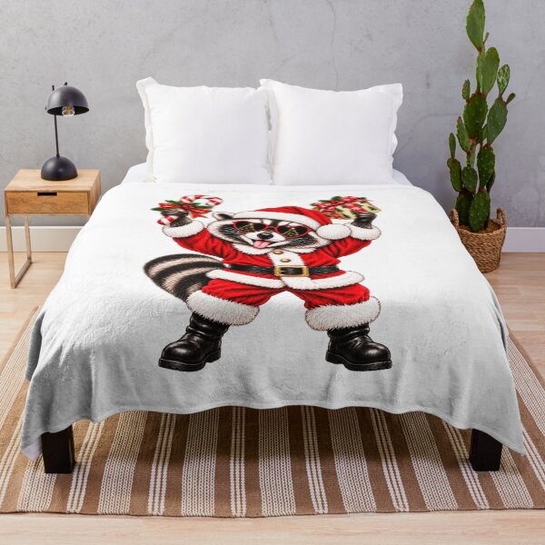 Item preview, Santa Raccoon with Candy Cane and Gift designed and sold by RuperDelois.