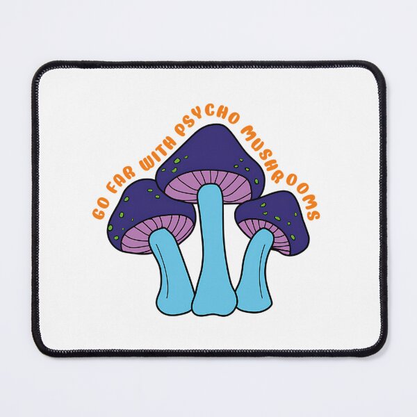 Item preview, Go Far With Psycho Mushrooms In Purple And Green - Mushrooms Puns designed and sold by baum-alleens.