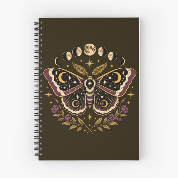 Item preview, Celestial Moth with Moon Phases – Vintage Mystical Art designed and sold by Odd World.