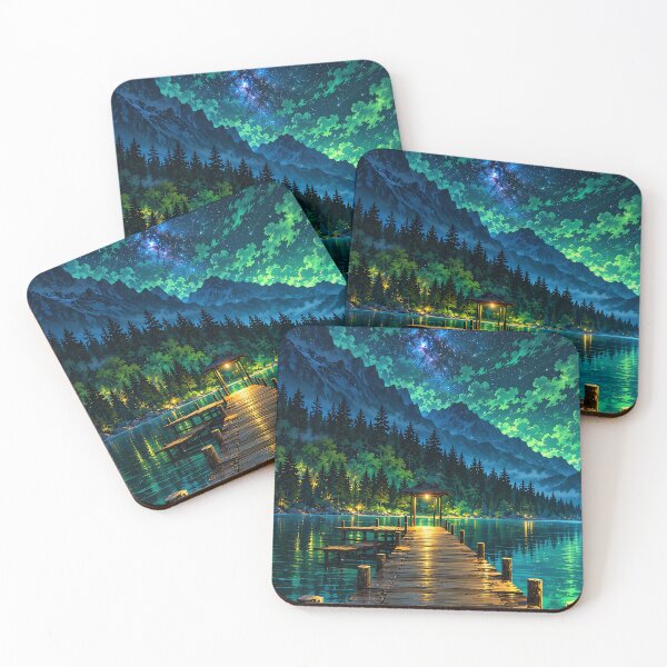 Item preview, Celestial Serenity – Starry Mountain Lake designed and sold by Curio Meridian.