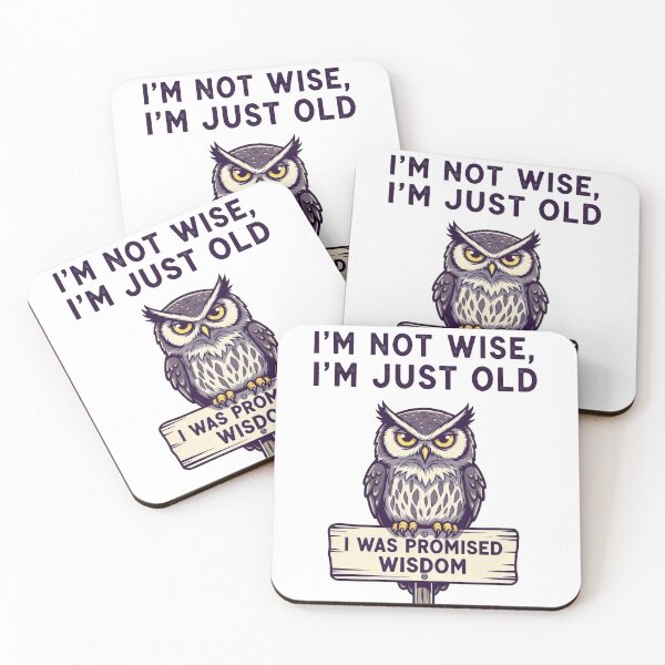Item preview, Grumpy Owl I'm Not Wise I'm Just Old - Funny Aging Humor Birthday Gift designed and sold by Luminari Creations.