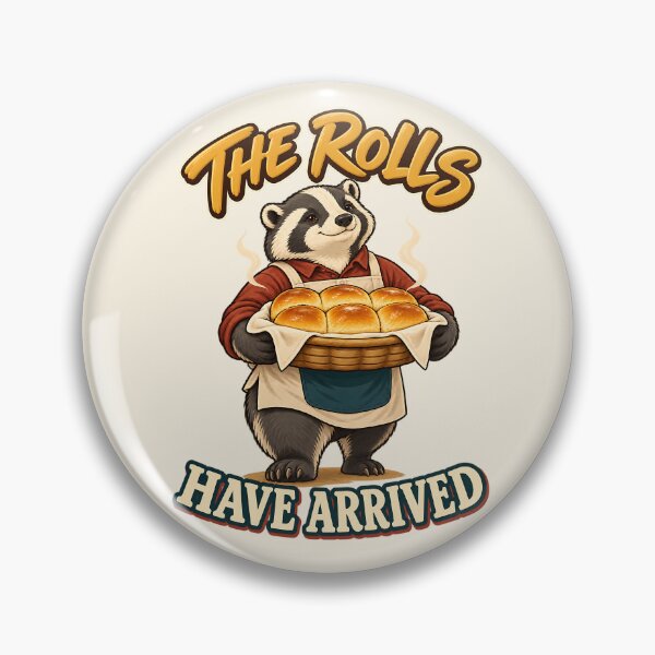 Item preview, The Rolls Have Arrived Thanksgiving Baking Badger designed and sold by MythicCotton.
