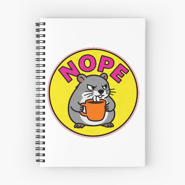 Item preview, Nope - Grumpy Coffee Possum Introvert Retro Badge designed and sold by Arc2020.