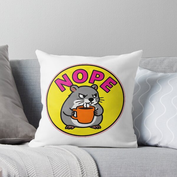 Item preview, Nope - Grumpy Coffee Possum Introvert Retro Badge designed and sold by Arc2020.