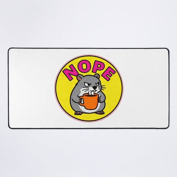 Item preview, Nope - Grumpy Coffee Possum Introvert Retro Badge designed and sold by Arc2020.