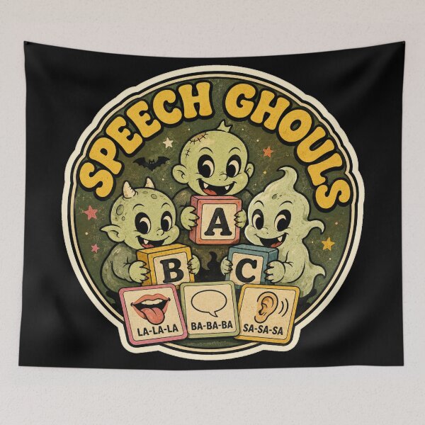 Item preview, Speech Ghouls Halloween Speech Therapy SLP Teacher designed and sold by BeardWave.