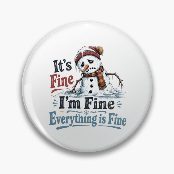Item preview, Melting Snowman It’s Fine I’m Fine Everything Is Fine Funny Winter Design designed and sold by CutieGalore.