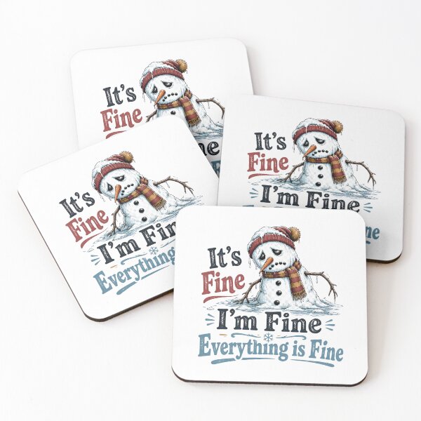 Item preview, Melting Snowman It’s Fine I’m Fine Everything Is Fine Funny Winter Design designed and sold by CutieGalore.