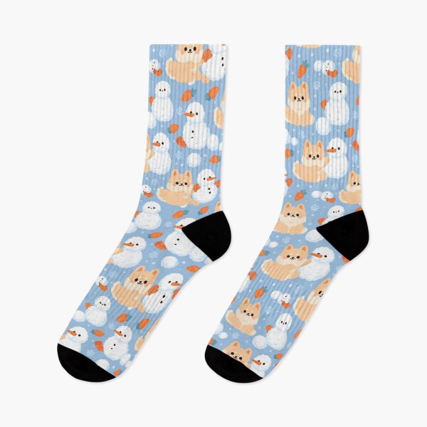 Item preview, Kawaii Shiba Inu Dog Snowman Winter Pattern designed and sold by NicolasGlowArt.