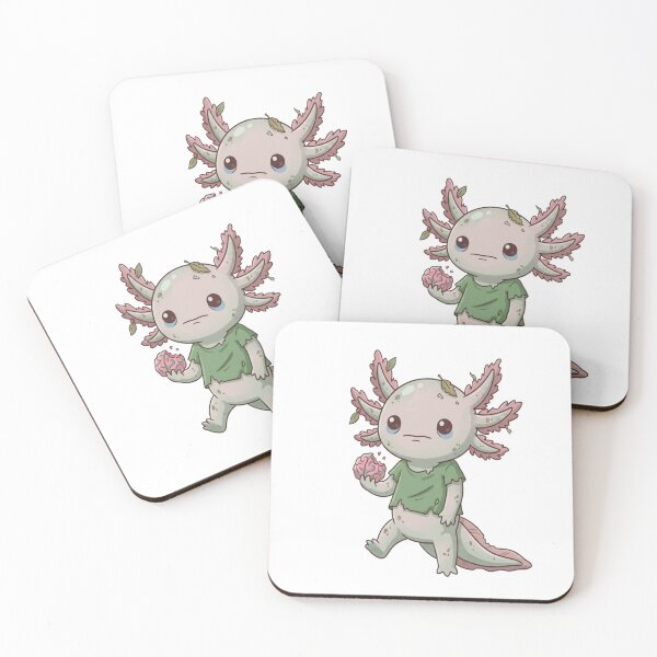 Item preview, Cute Zombie Axolotl Eating Brain designed and sold by Ella_Sketch.