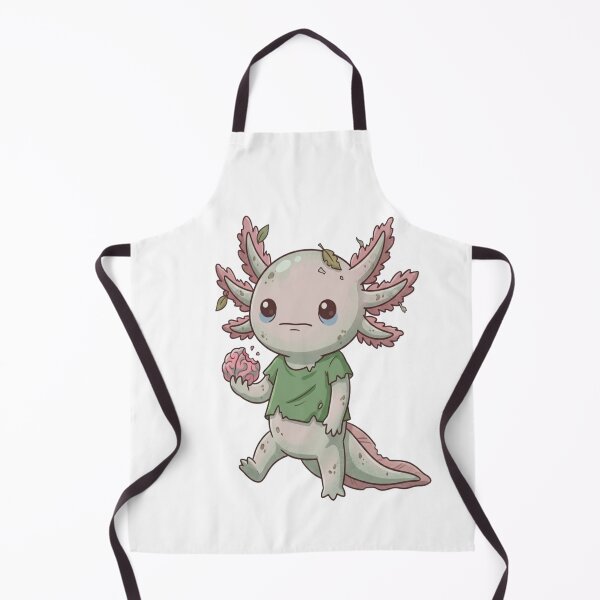 Item preview, Cute Zombie Axolotl Eating Brain designed and sold by Ella_Sketch.