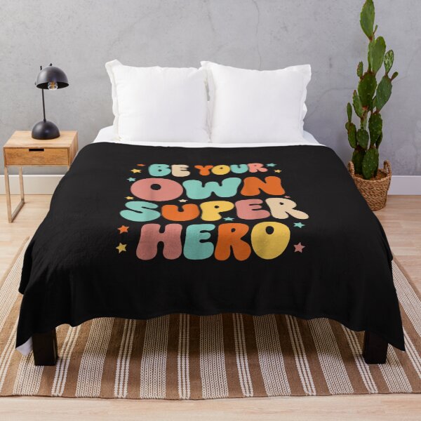 Item preview, Be Your Own Superhero Retro Groovy Positive Quote Graphic designed and sold by kiralynstration.