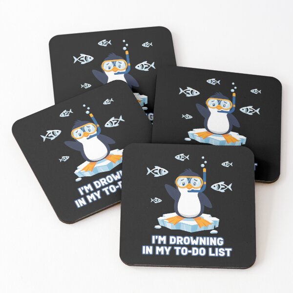 Item preview, I'm Drowning in My To-Do List - Funny Overwhelmed Penguin Snorkeling Gift designed and sold by Luminari Creations.