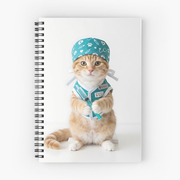 Item preview, Cute Ginger Kitten Nurse in Medical Scrubs designed and sold by Michaelragheb.