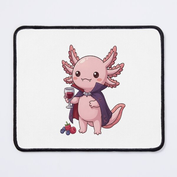 Item preview, Cute Vampire Axolotl Wine Glass designed and sold by Ella_Sketch.