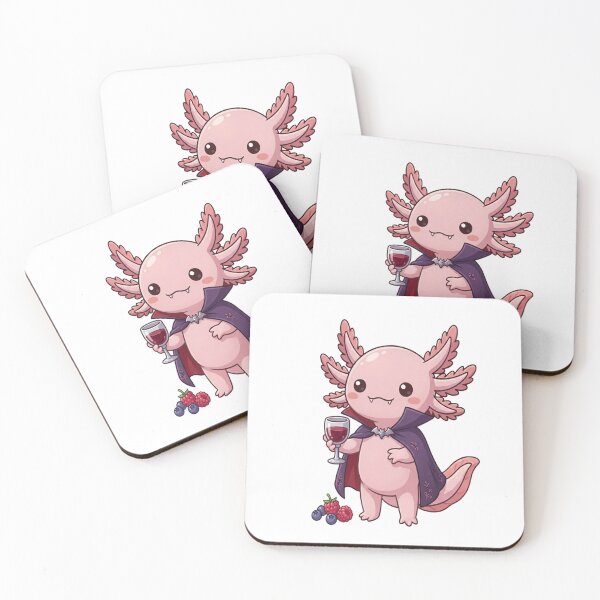 Item preview, Cute Vampire Axolotl Wine Glass designed and sold by Ella_Sketch.