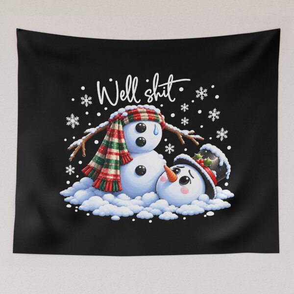 Item preview, Well Shit Snowmen Winter Wonderland Funny Christmas Humor designed and sold by dexlawpie.
