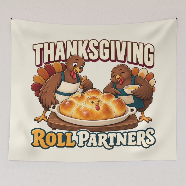 Item preview, Thanksgiving Baking Roll Partners Funny Turkeys designed and sold by MythicCotton.