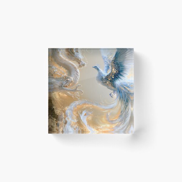 Item preview, Golden Dragon and Blue Phoenix designed and sold by VisionaryVeils.
