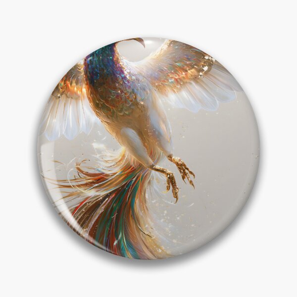 Aperçu de l'œuvre Peacock Golden Phoenix créée et vendue par VisionaryVeils.