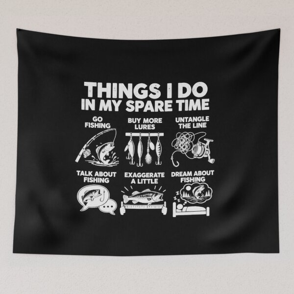 Item preview, Funny Fishing Spare Time Activities Illustrated designed and sold by StanaLuis.