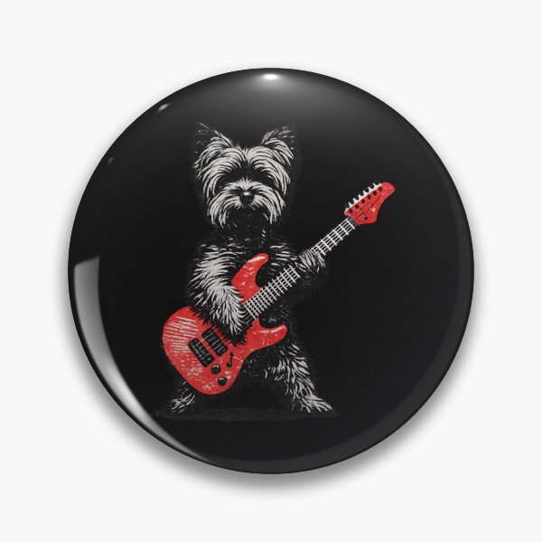Item preview, Funny Vintage Yorkie Rock Star Puppy Music designed and sold by Bebibon.