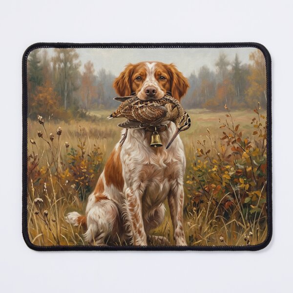 Item preview, French Brittany Spaniel with Woodcock — Traditional Hunting Art designed and sold by TammyHunterArt.