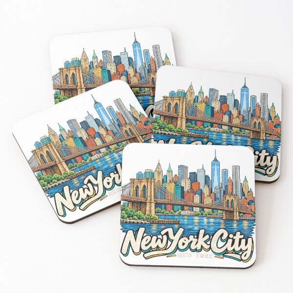 Item preview, Hand Drawn New York City New York Travel Souvenir Landmark Gift designed and sold by MichaeIRellov.