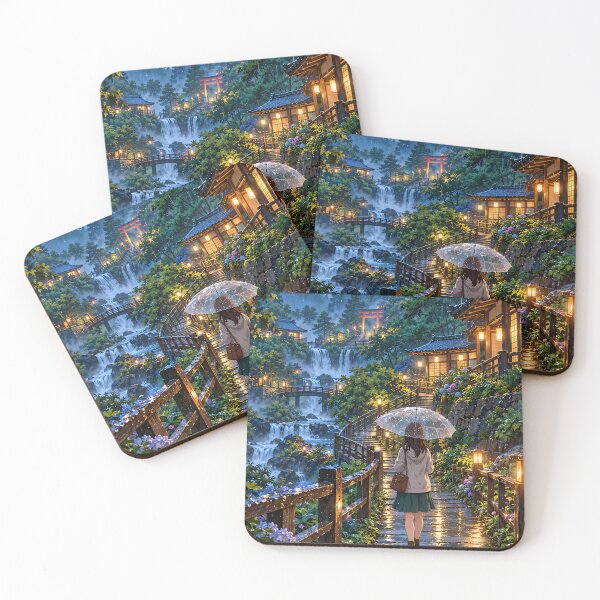 Item preview, Rainy Evening in a Japanese Village designed and sold by Curio Meridian.