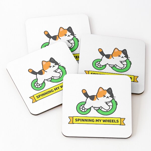 Item preview, Spinning My Wheels - Funny ADHD Procrastination Calico Cat designed and sold by Arc2020.
