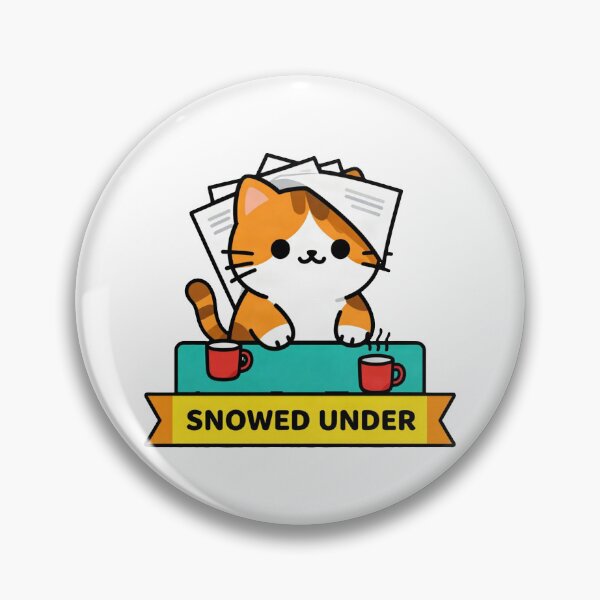 Item preview,  Snowed Under - Tired Introvert Calico Cat Burnout Meme designed and sold by Arc2020.